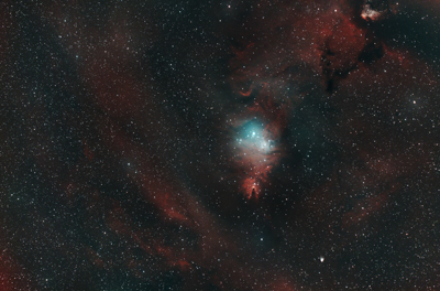 Amas ouvert NGC 2264 - Nébuleuse du cone